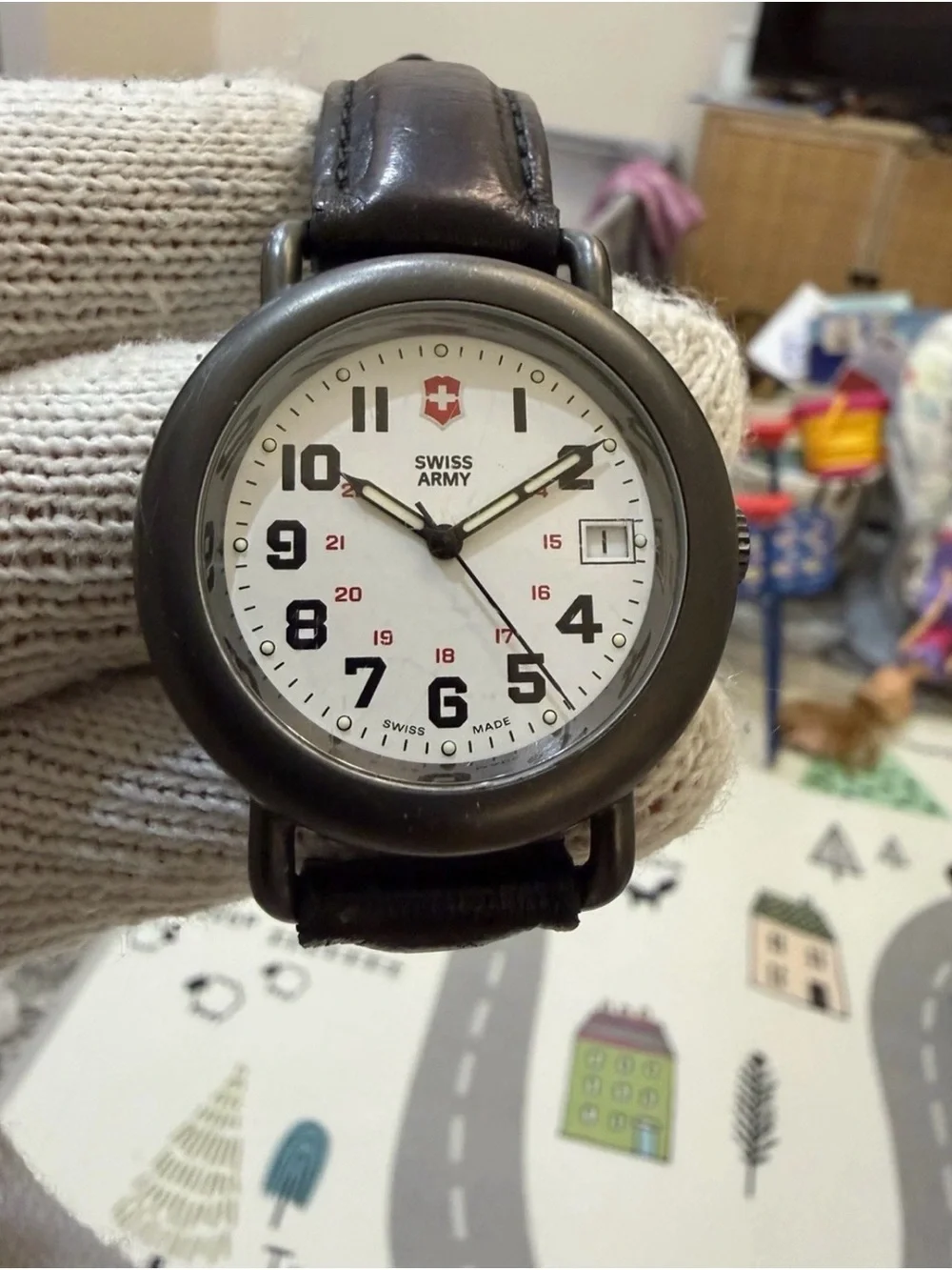 Vintage 1990s Victorinox Swiss Army Cavalry Gunmetal Watch 24531